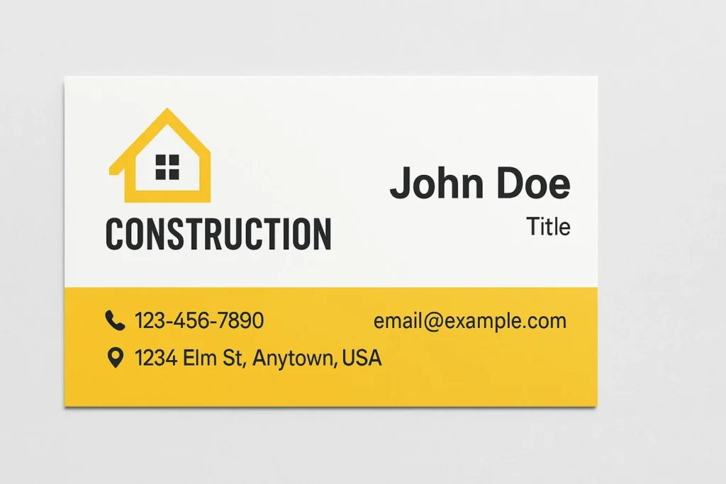Construction Business Cards