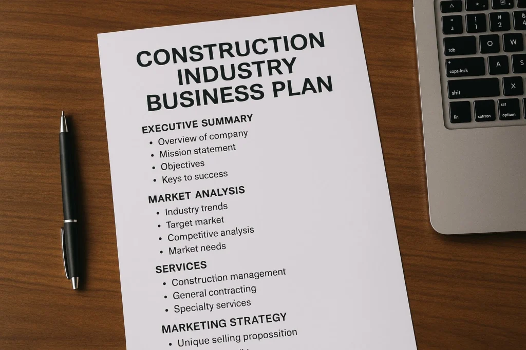 Construction Industry Business Plan