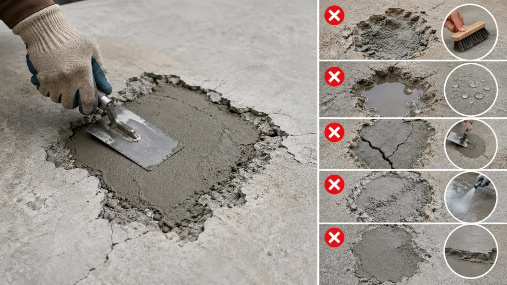5 Most Common Concrete Patching Mistakes to Avoid 2026 Projects